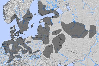 Karta ver utbredningen av den Snrkeramiska kulturen
