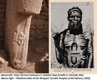 En symbol frn Gbekli Tepe hos en australisk aborigin