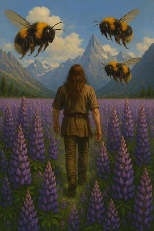 Gralak vadar genom lupiner