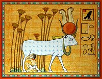 Egyptiska himmelsgudinnan Hathor