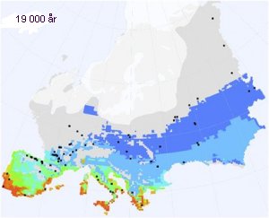 Befolkningen i Europa fr 19 000 r sedan