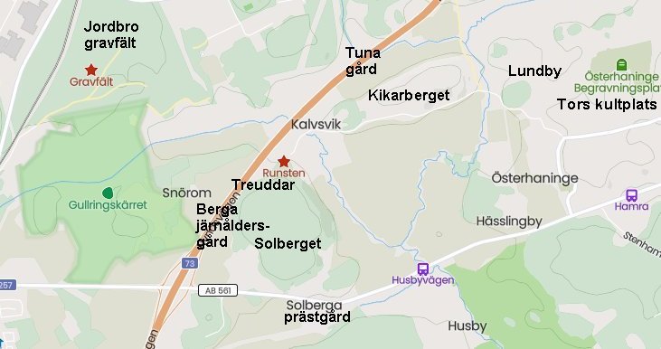 Karta sterhaninge kyrkbygd