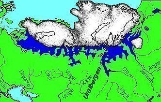 Karta ver issjn under den smltande inlandsisen