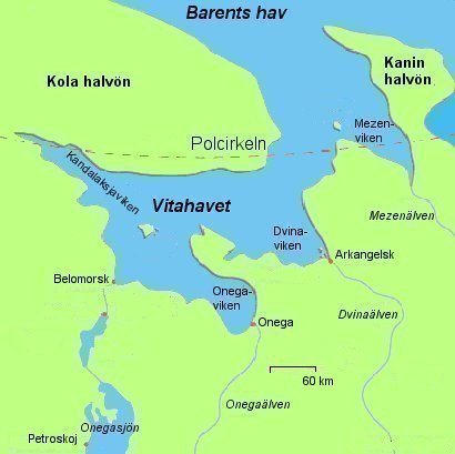 Schematisk karta ver Vita havet